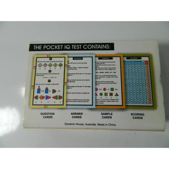 Pocket IQ Test...By Dynamo House, Great Party Favor Game Information Smart Intel - Picture 5 of 8